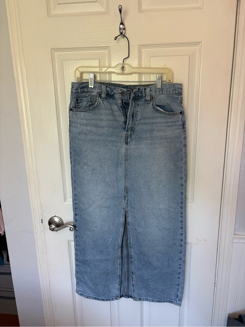 Levi's Light Blue Denim Maxi Skirt